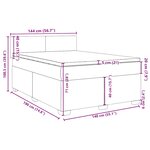 vidaXL Sommier à lattes de lit avec matelas Marron foncé 140x190 cm