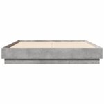 vidaXL Cadre de lit sans matelas gris béton 140x190 cm