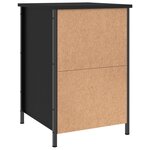vidaXL Tables de chevet 2 Pièces noir 40x42x60 cm bois d'ingénierie