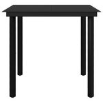 vidaXL Mobilier à dîner de jardin coussins 3 Pièces Résine tressée Verre