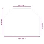 vidaXL Plaque de verre pour cheminée hexagonale 80x60 cm