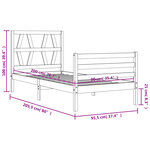 vidaXL Cadre de lit sans matelas 90x200 cm bois massif