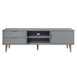 vidaXL Meuble TV MOLDE Gris 158x40x49 cm Bois de pin massif