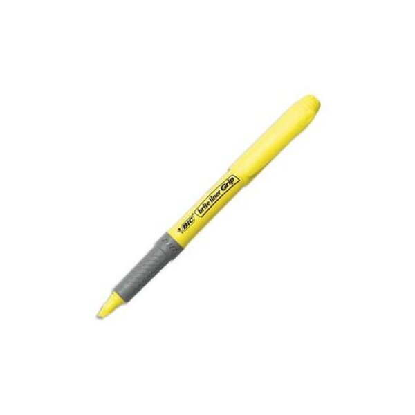Surligneur HIGHLIGHTER GRIP Pte Biseau Moy. Jaune BIC