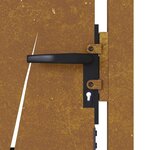 vidaXL Portail de jardin 105x130 cm acier corten conception d'herbe