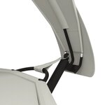 vidaXL Lit de repos d'extérieur et auvent Crème Acier et tissu Oxford