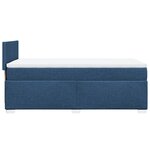 vidaXL Sommier à lattes de lit avec matelas Bleu 90x190 cm Tissu