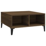vidaXL Table basse Chêne marron 60x60x30 cm Aggloméré