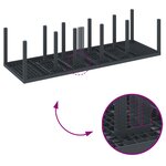 Ensemble de salle à manger de jardin vidaXL 13 pièces Anthracite Poly Rattan