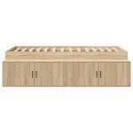vidaXL Cadre de lit de rangement Chêne Sonoma 100x200 cm
