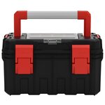 vidaXL Boîte à outils Noir et rouge 45x28x26 5 cm