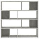 vidaXL Bibliothèque/Séparateur de pièce Gris béton 105x24x102 cm