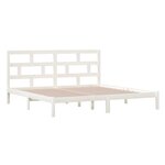 vidaXL Cadre de lit Blanc Bois de pin massif 200x200 cm