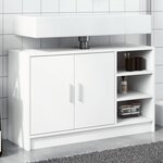 vidaXL Armoire d'évier blanc 90x29x55 cm bois d'ingénierie