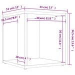 vidaXL Table d'appoint Chêne sonoma 33x33x34 5 cm Aggloméré