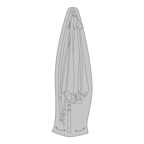 Housse pour parasol suspendu 210g/m2 polyester 600D enduit PU hydrofuge noir