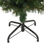 vidaXL Sapin de Noël artificiel mince avec support vert 210 cm PVC