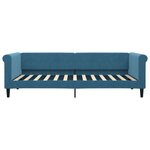 vidaXL Lit de jour avec gigogne et tiroirs sans matelas bleu 90x200 cm