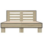 vidaXL Cadre de lit sans matelas chêne sonoma 120x190 cm