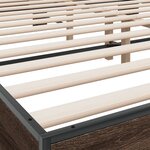 vidaXL Cadre de lit sans matelas chêne marron 180x200 cm