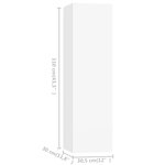 vidaXL Ensemble de meubles TV 3 Pièces Blanc Bois d'ingénierie