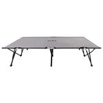 vidaXL Chaise longue pliable 2 places Gris Acier