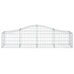 vidaXL Paniers à gabions arqués 12 Pièces 200x50x40/60 cm fer galvanisé
