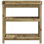 vidaXL Table de rempotage et étagères 82 5x45x86 5cm bois pin imprégné
