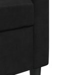vidaXL Canapé à 2 places Noir 140 cm Velours