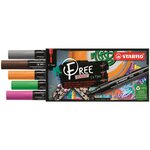 Etui carton 5 marqueurs pointe moyenne FREE acrylic T300 Set 3 'Vintage' x 5 STABILO