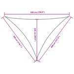 vidaXL Voile de parasol tissu oxford triangulaire 3x4x5 m vert foncé