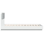 vidaXL Cadre de lit avec LED sans matelas blanc 90x190 cm