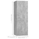 vidaXL Ensemble de meubles TV 6 Pièces Gris béton Bois d'ingénierie
