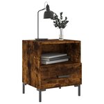 vidaXL Tables de chevet 2Pièces chêne fumé 40x35x47 5cm bois d’ingénierie