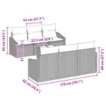 vidaXL Canapés de Jardin 7 Pièces avec Coussins Gris Clair