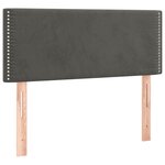 vidaXL Sommier à lattes de lit avec matelas Gris foncé 100x200 cm