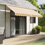 vidaXL Tissu de remplacement pour auvent rayures multicolores 3 5x2 5m