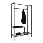 Armoire noire à deux étages avec cadre noir