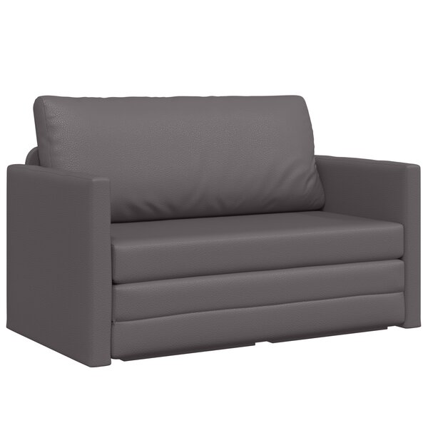 vidaXL Sofa-lit au sol 2-en-1 Gris 124x71x78 cm Simili cuir