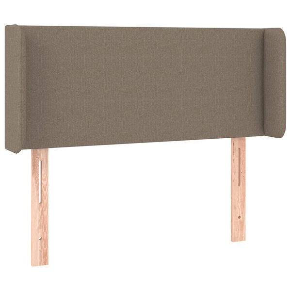 vidaXL Tête de lit avec oreilles Taupe 93x16x78/88 cm Tissu