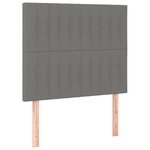 vidaXL Sommier à lattes de lit et matelas et LED Gris foncé 90x200 cm