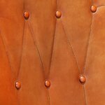 vidaXL Chaise à oreilles avec repose-pied Brun roux Cuir véritable