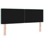 Tête de lit vidaXL avec boutons en cristal capitonnée vert foncé 140 cm en velours