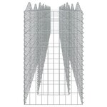 vidaXL Lit surélevé à gabions arqué 800x50x100 cm Fer galvanisé