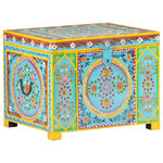 vidaXL Boîte de rangement peinte à la main 50x40x40 cm Manguier solide