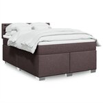 vidaXL Sommier à lattes de lit avec matelas Marron foncé 140x200 cm