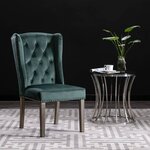 vidaXL Chaises à manger lot de 4 Vert foncé Velours