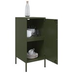 vidaXL Buffet vert olive 36x39x79 cm acier laminé à froid