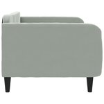 vidaXL Lit de repos gris clair 90x190 cm velours