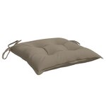 vidaXL Coussins de chaise lot de 6 taupe 40x40x7 cm tissu oxford